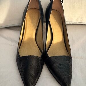 Levity Black Textured Heels